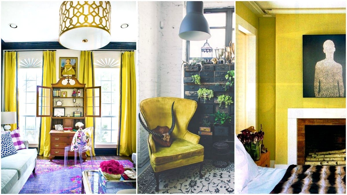chartreuse color living room