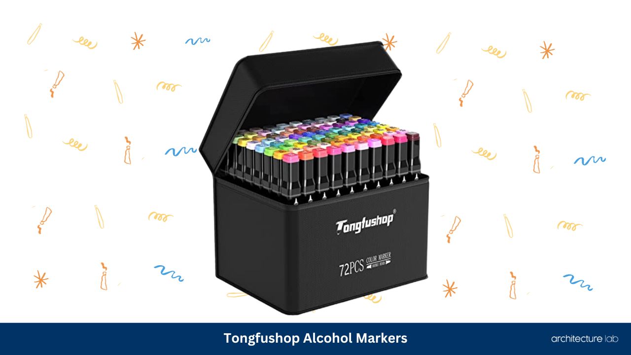 Tongfushop 100 Colored Marker Set 1 Second Quickly Drying Marker Pens