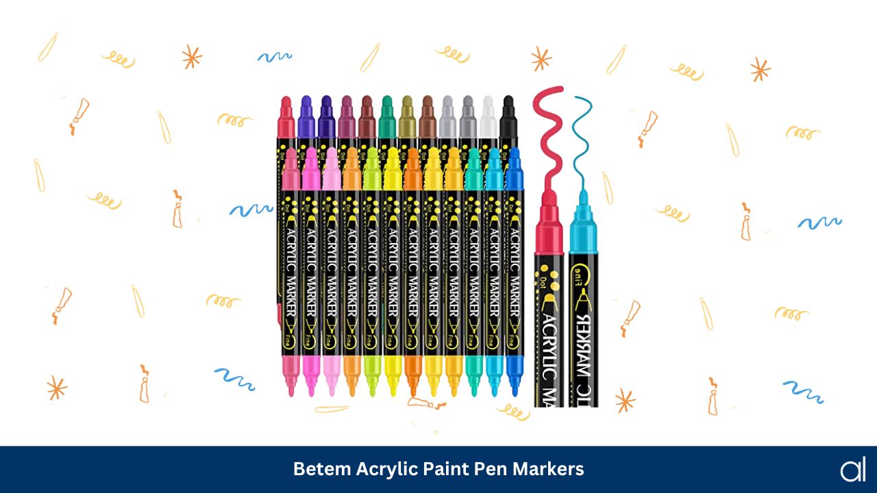 JR.WHITE Paint Markers Pens Metallic 10 Colors Paint Pens for Rock