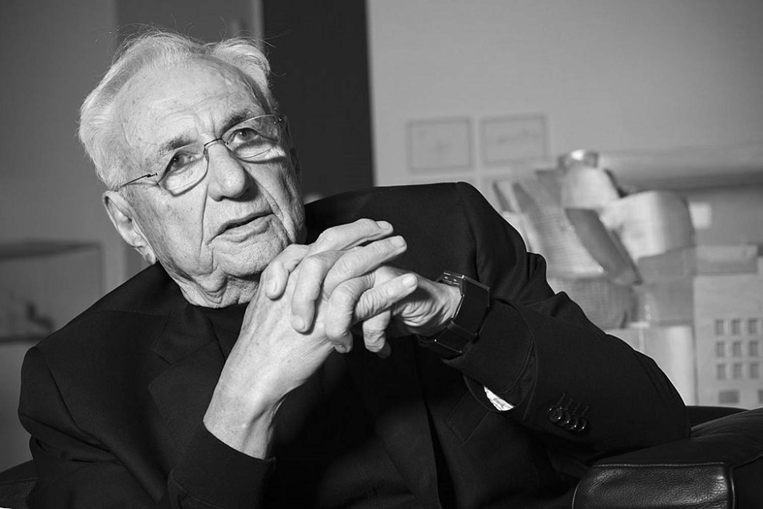 “for me, every day is a new thing. I approach each project with a new insecurity, almost like the first project i ever did. And i get the sweats. I go in and start working, i’m not sure where i’m going. If i knew where i was going i wouldn’t do it. ” frank gehry