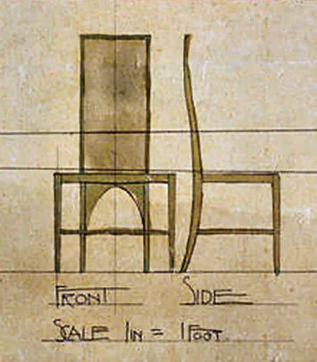Furniture detail, the willow tearooms - charles rennie mackintosh