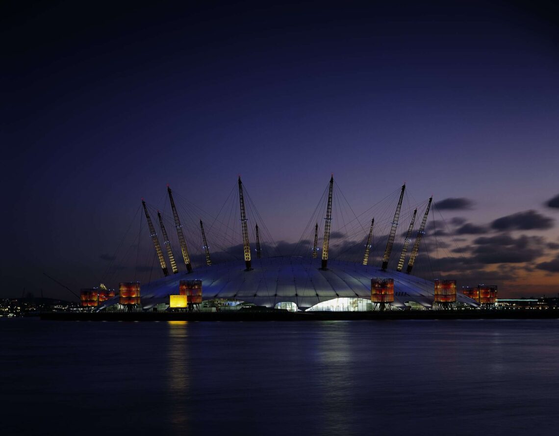 Night view, the millennium dome, london, uk - rogers stirk harbour + partners - ©rshp