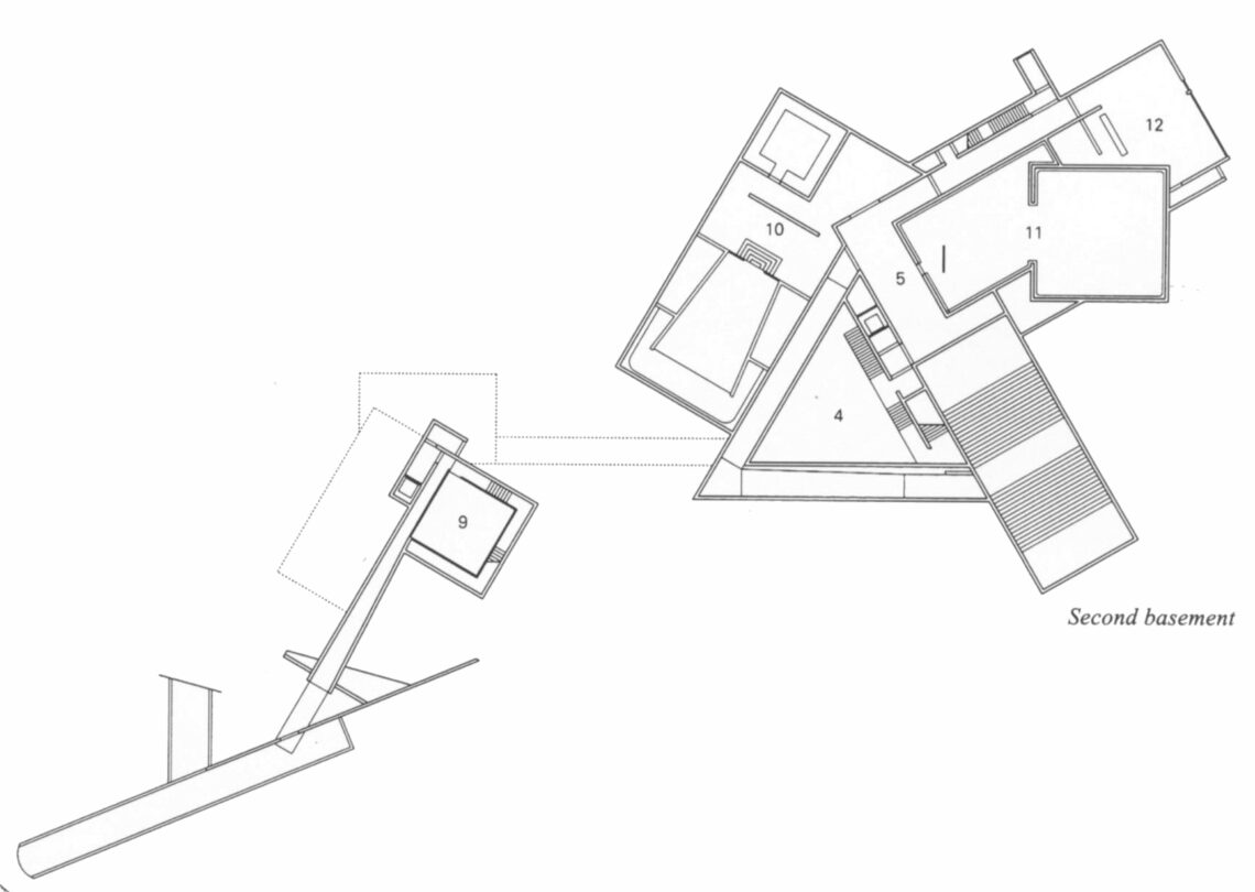 Second basement plan, chichu art museum - tadao ando