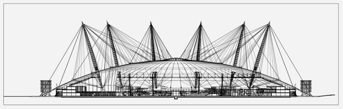 Section, the millennium dome, london, uk - rogers stirk harbour + partners - ©rshp