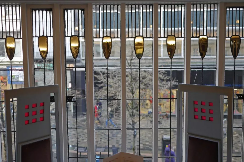 View from the inside, the willow tearooms - charles rennie mackintosh
