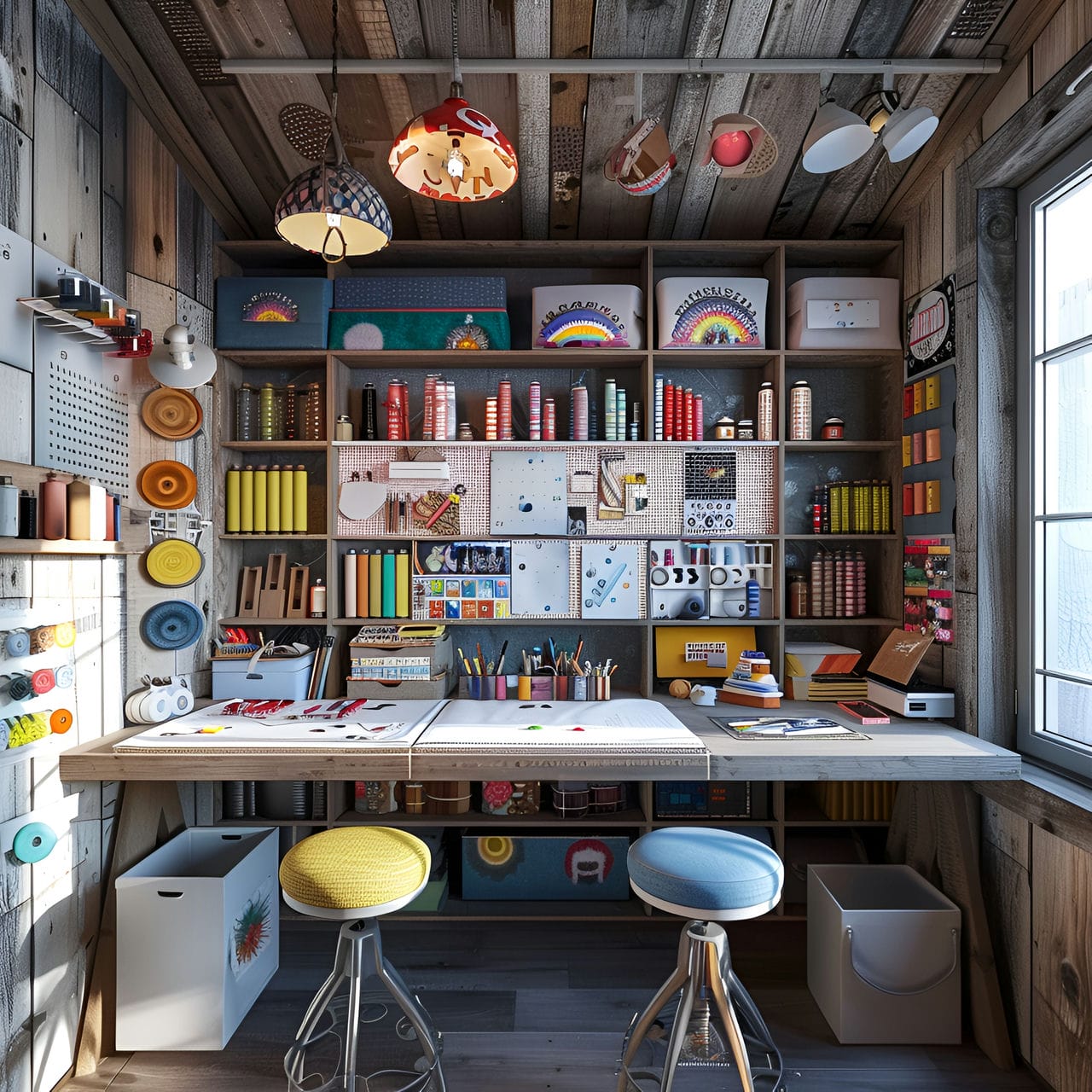 Craft room: size, functionality, uses, furniture and renovation