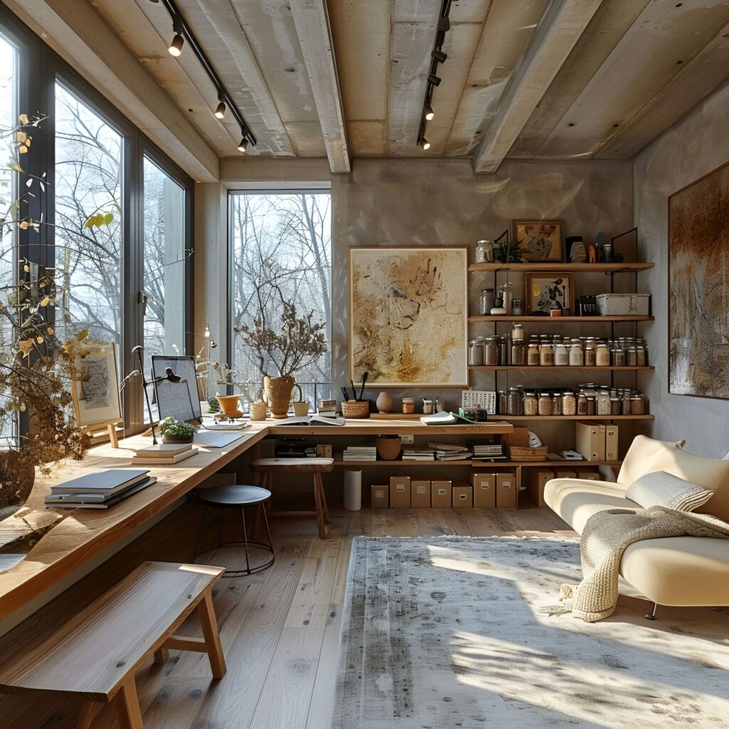 Art studio: size, functionality, uses, furniture and renovation