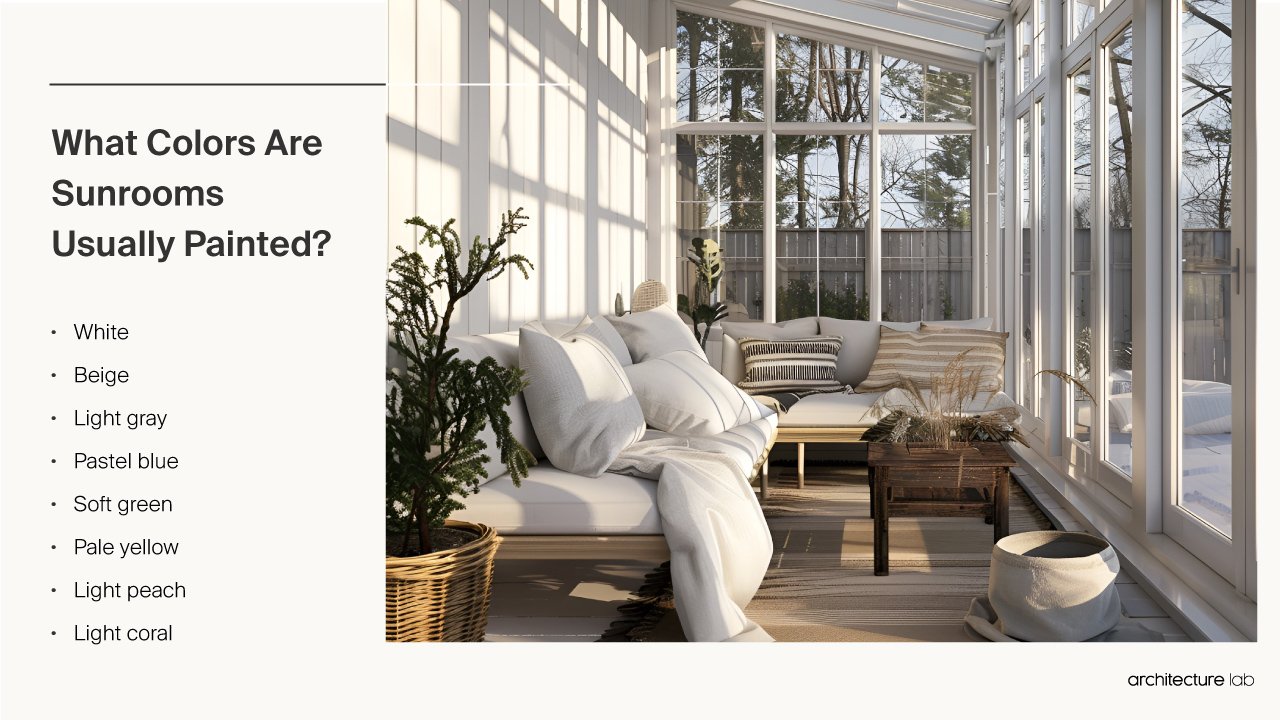 What colors are usually sunrooms painted?