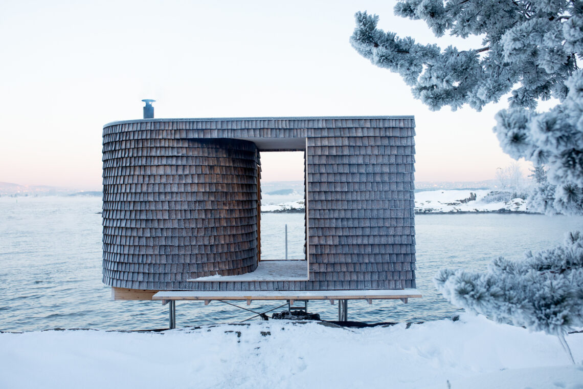 Hotspot sauna / oslo works, community sauna by the oslofjord