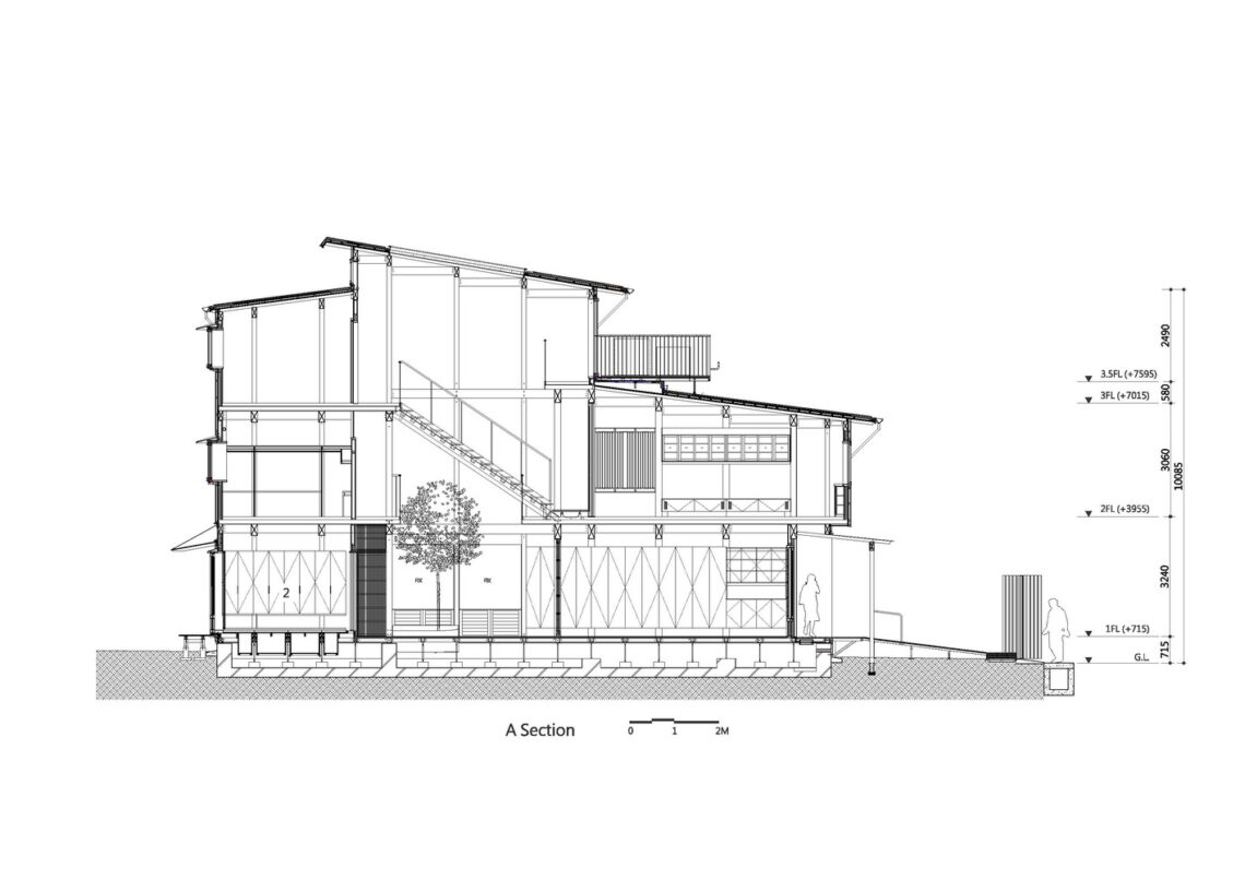 The House in Between Small and Large / Nameless Tree Design