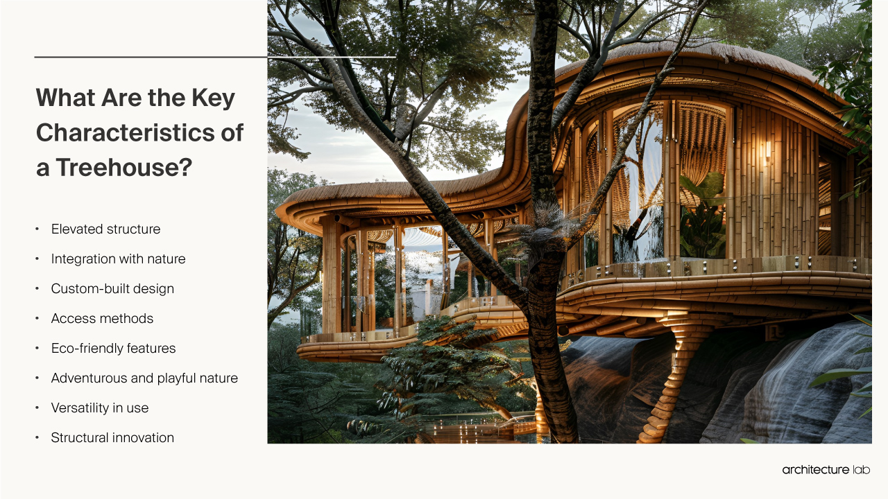 What are the key characteristics of a treehouse?