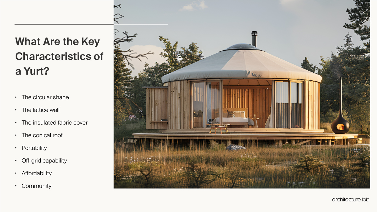 What are the key characteristics of a yurt?