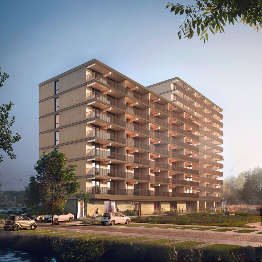 Valckensteyn: sustainable timber housing complex by powerhouse company in rotterdam