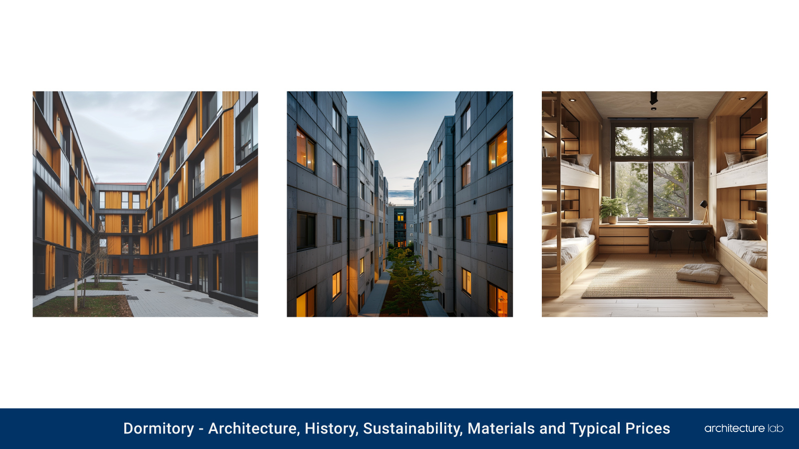 Dormitory: Architecture, history, sustainability, materials and typical prices