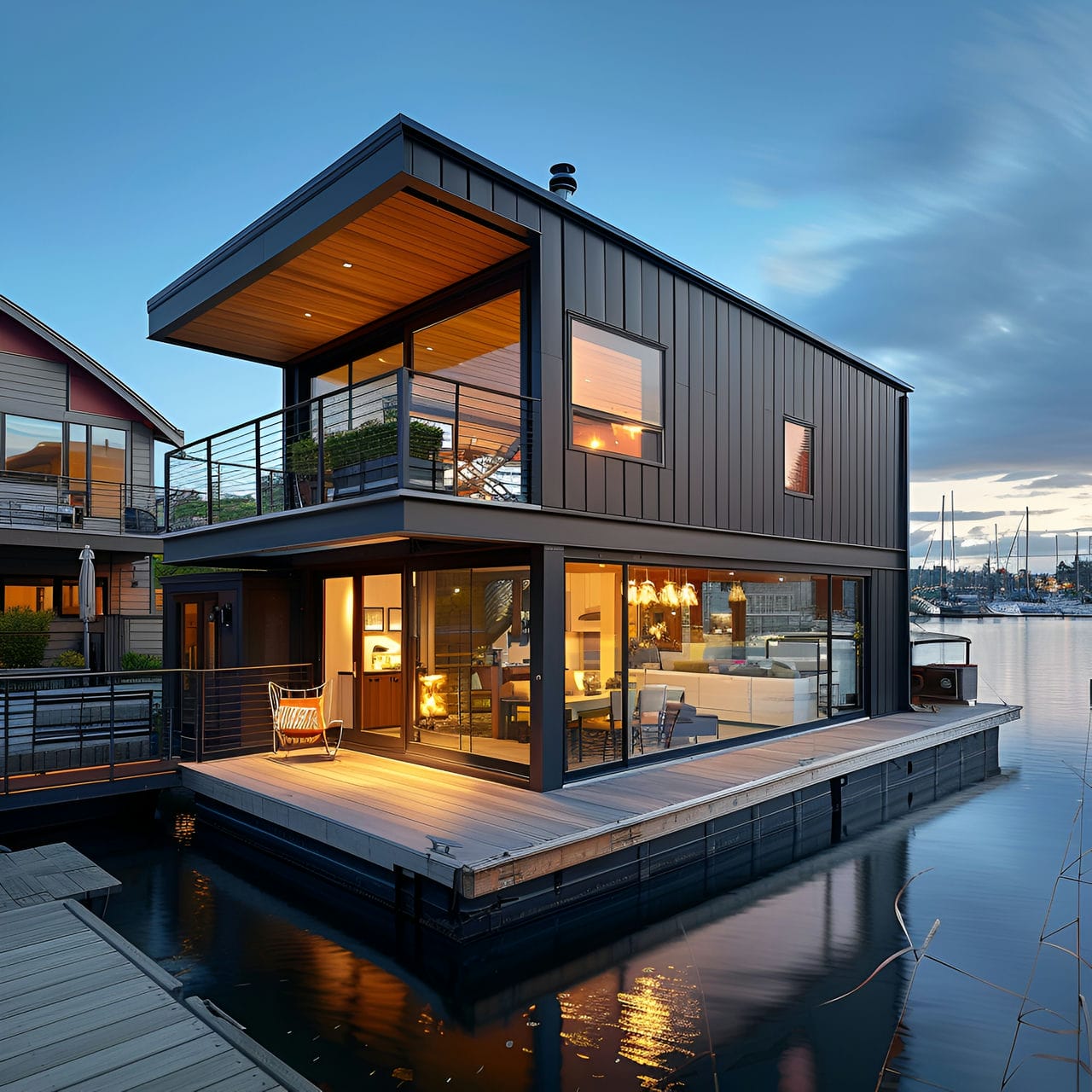 Houseboat: architecture, history, sustainability, materials and typical prices