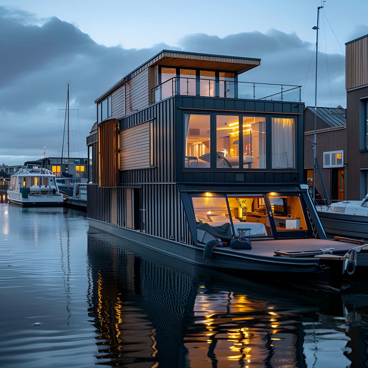 Houseboat: architecture, history, sustainability, materials and typical prices