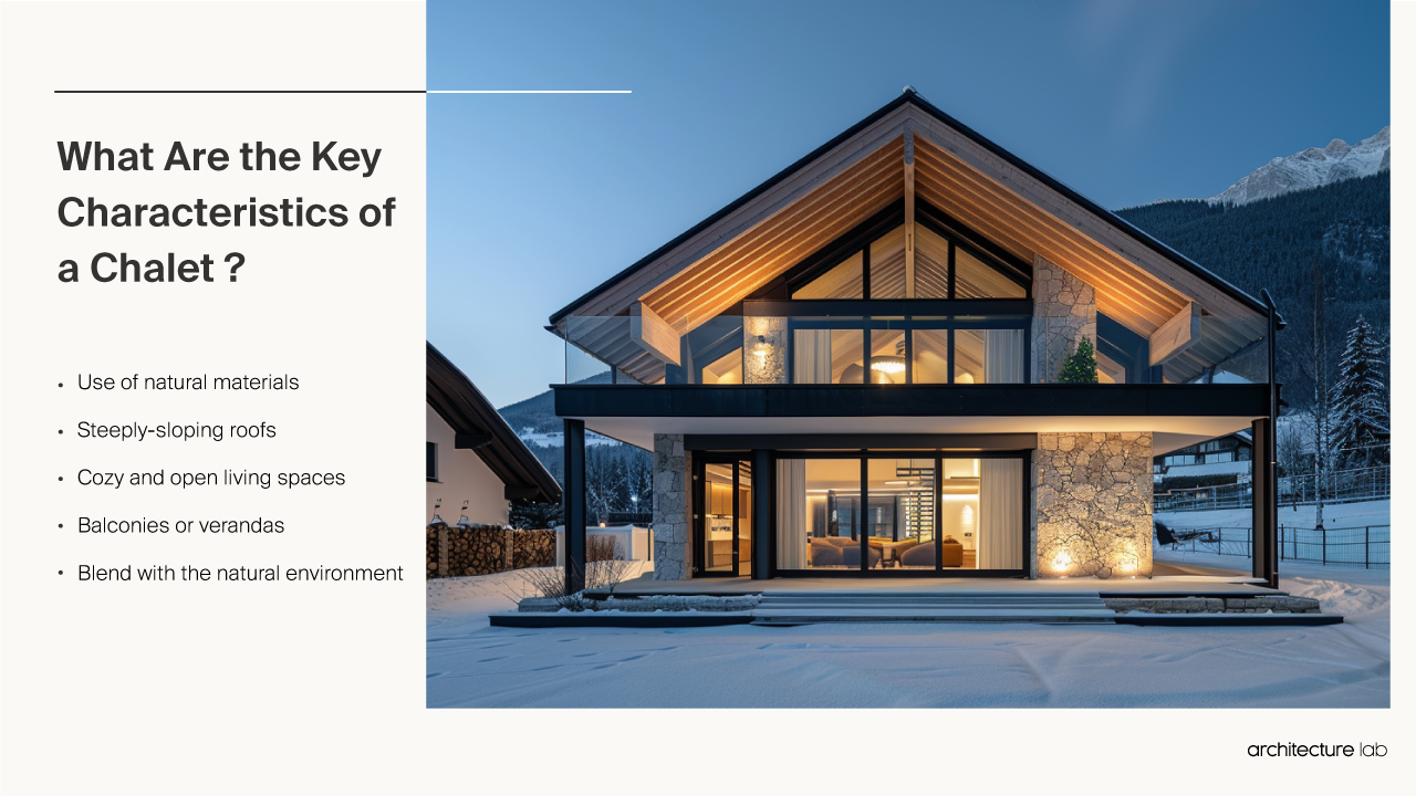 What are the key characteristics of a chalet?