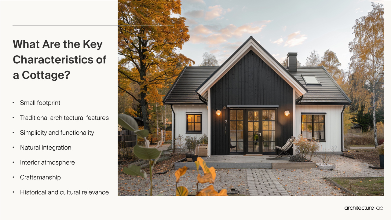 What are the key characteristics of a cottage?