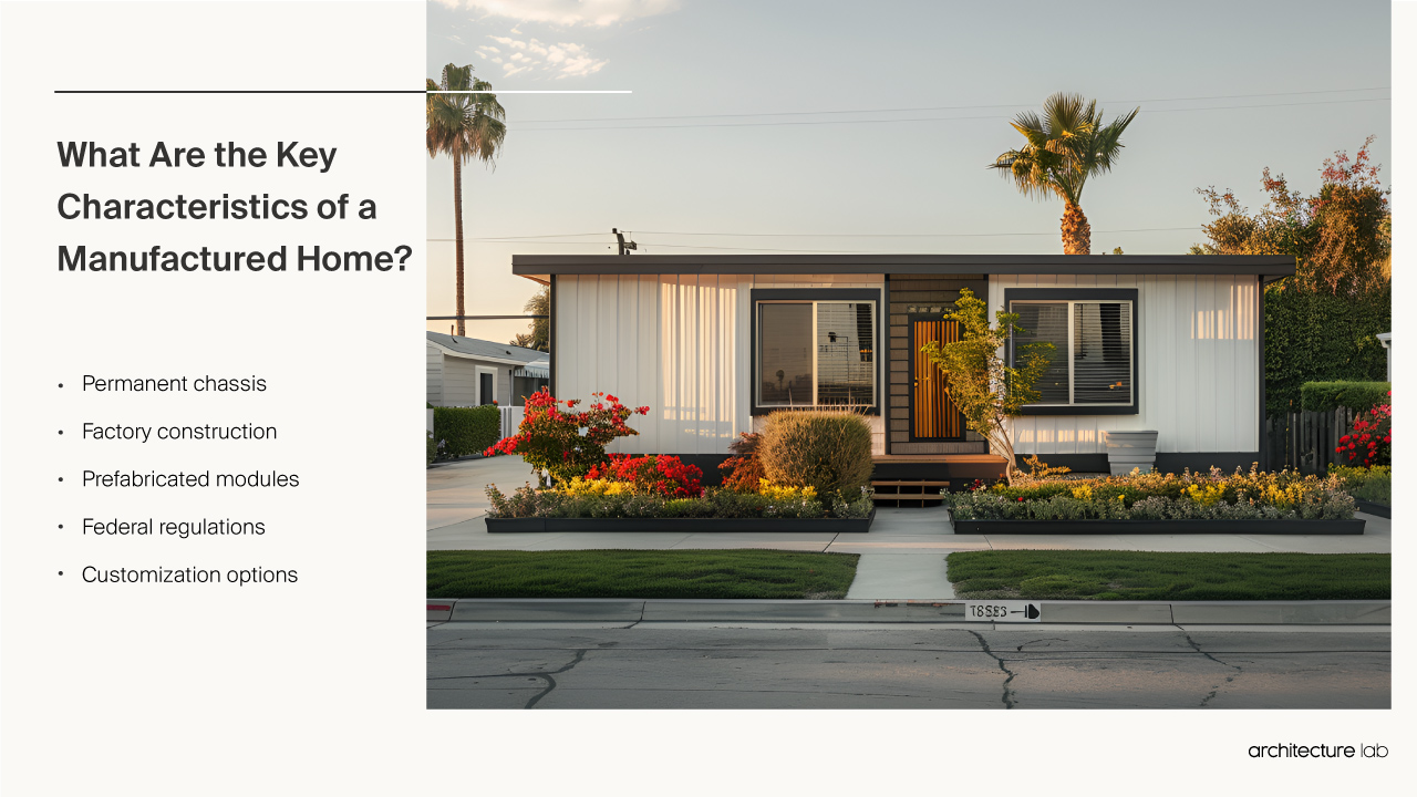 What are the key characteristics of a manufactured home?