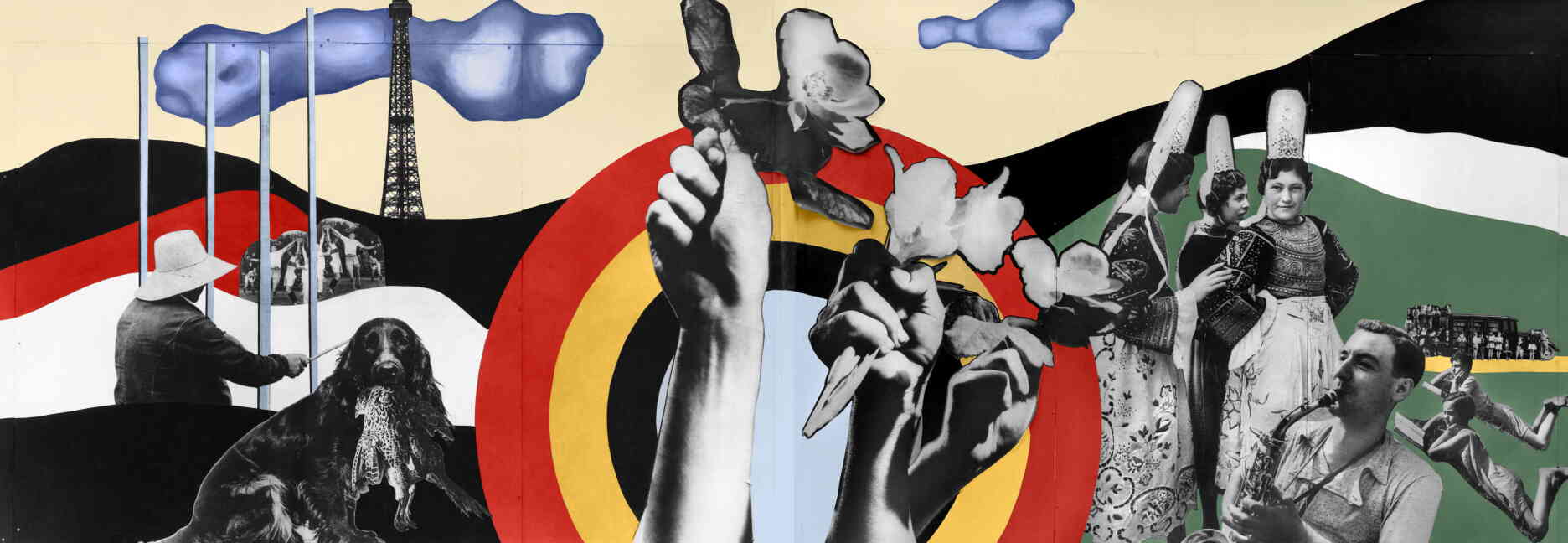 Charlotte perriand and fernand léger: "traditional joys, new pleasures" - pavilion of the ministry of agriculture, 1937: photo-collage and painting on plywood