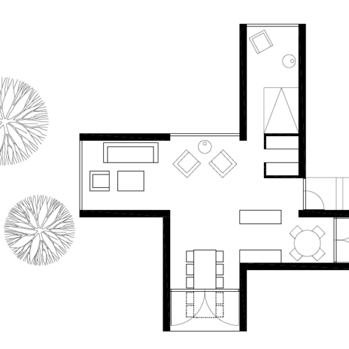 Four-cornered villa / avanto architects