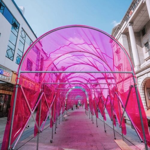 Tricolor Trilogy Pavilions / People's Architecture Office