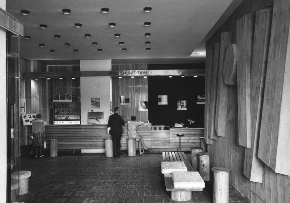 Hotel Panorama in the High Tatra Mountains Lobby During 1970s © Brno City Museum