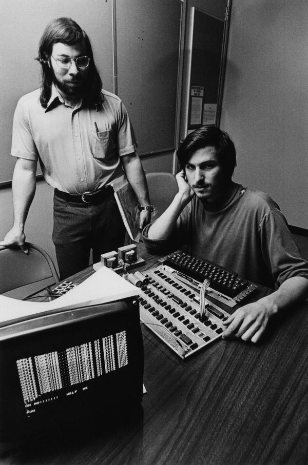 Steve Jobs and Steve Wozniak With the Apple-1 Computer