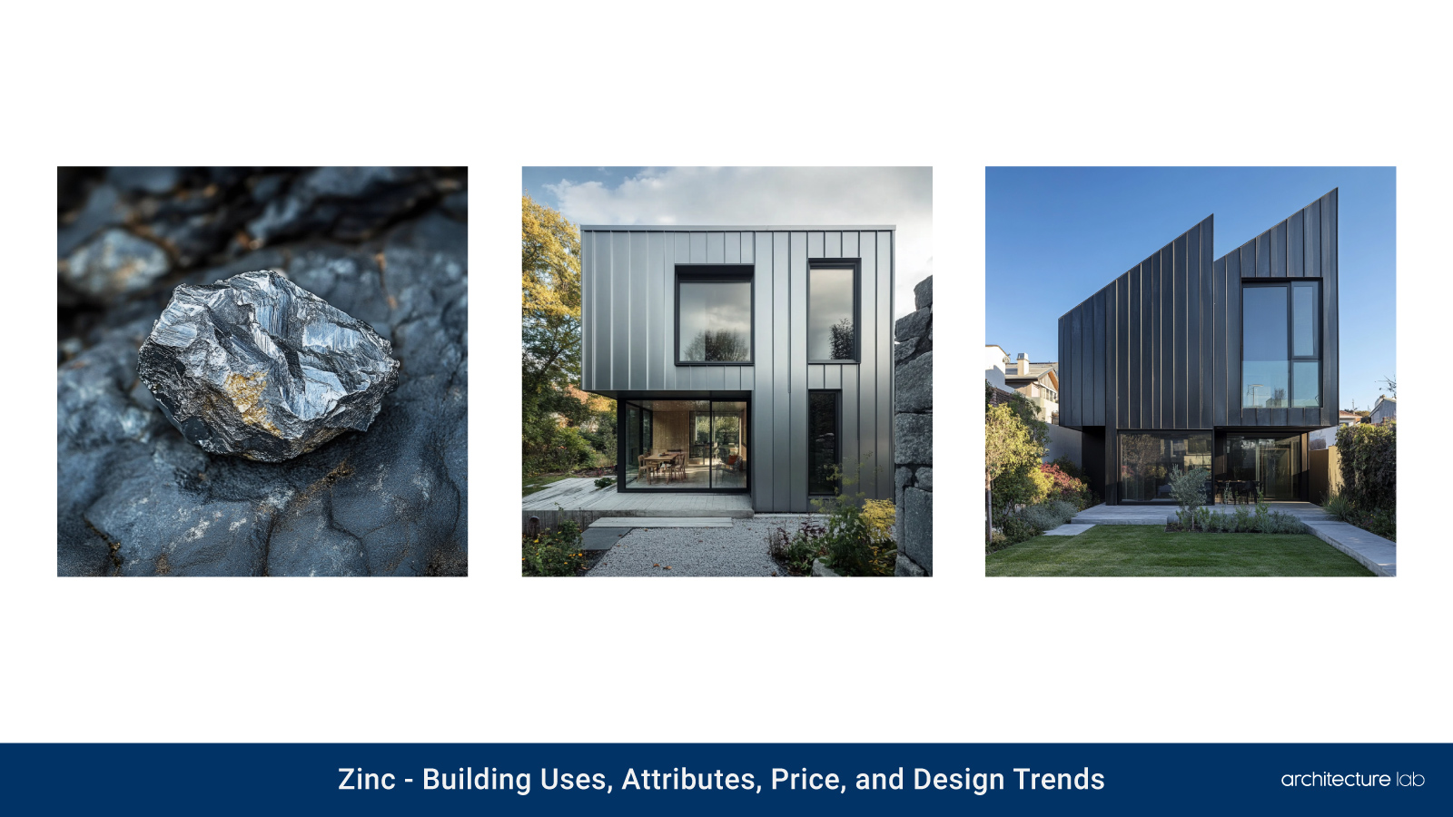 Zinc: building uses, attributes, price and design trends