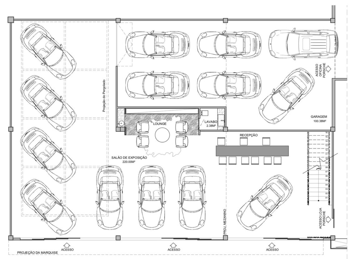 Showroom eurobike - porsche / sainz arquitetura