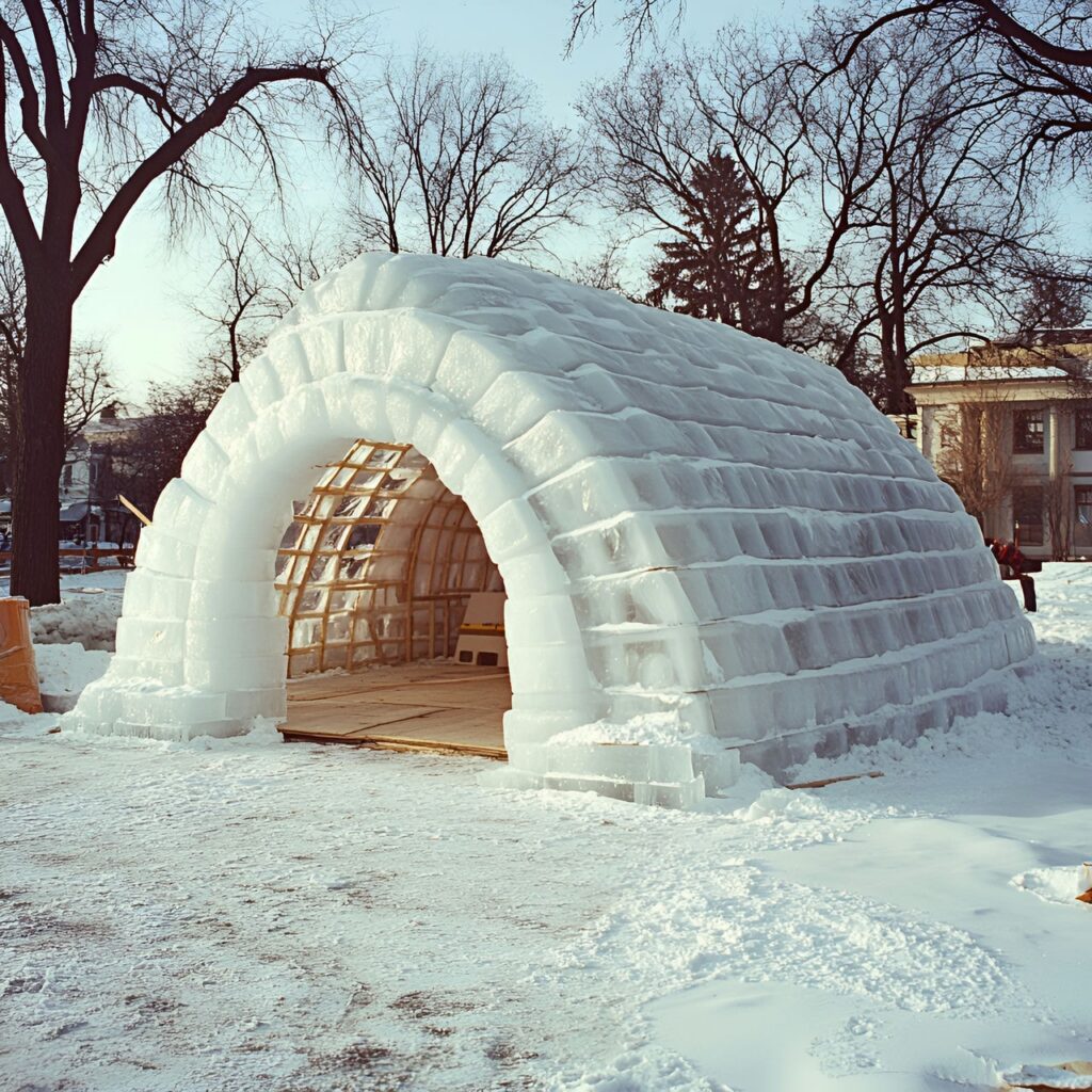 13. Ice house construction