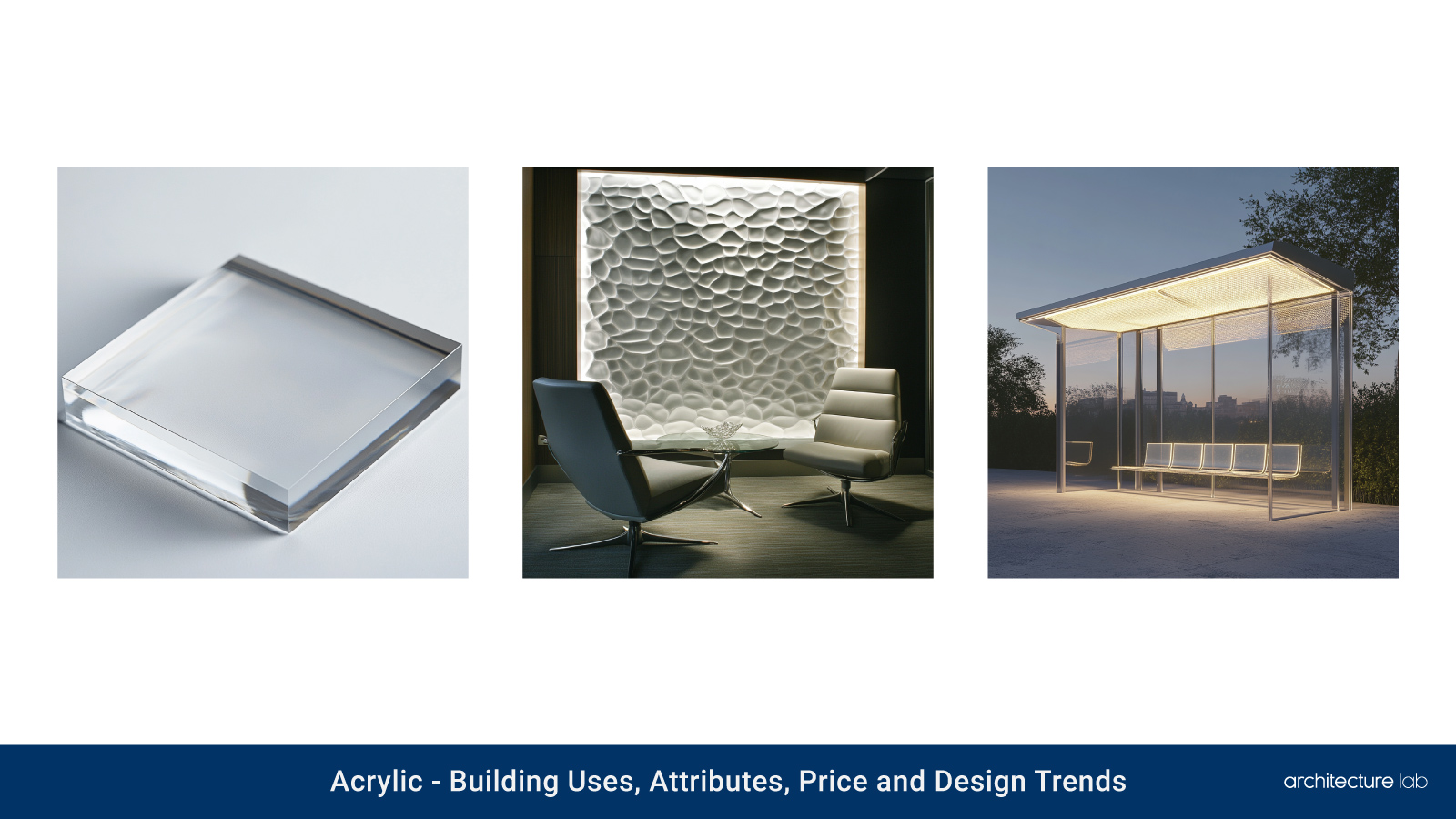 Acrylic: building uses, attributes, price and design trends