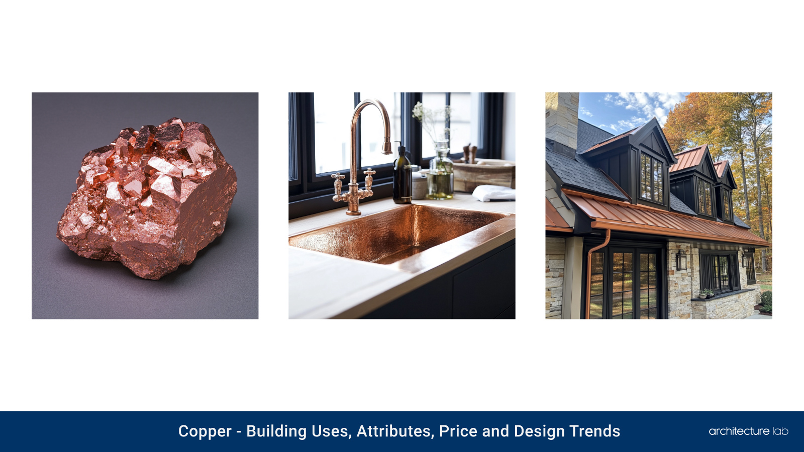 Copper: building uses, attributes, price and design trends