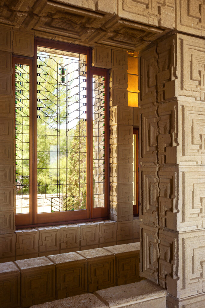 Ennis house window detail photoby ©alexander vertikoff vertikoff archive 2