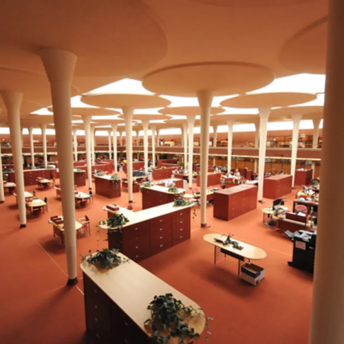 Frank Lloyd Wright's Architectural Feat: Supporting 60 Tons on A Lily Pad Columns at SC Johnson Headquarters