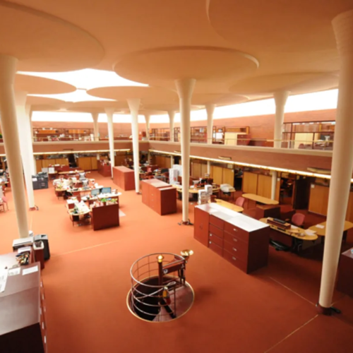 Frank Lloyd Wright's Architectural Feat: Supporting 60 Tons on A Lily Pad Columns at SC Johnson Headquarters