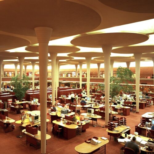 Frank Lloyd Wright's Architectural Feat: Supporting 60 Tons on A Lily Pad Columns at SC Johnson Headquarters