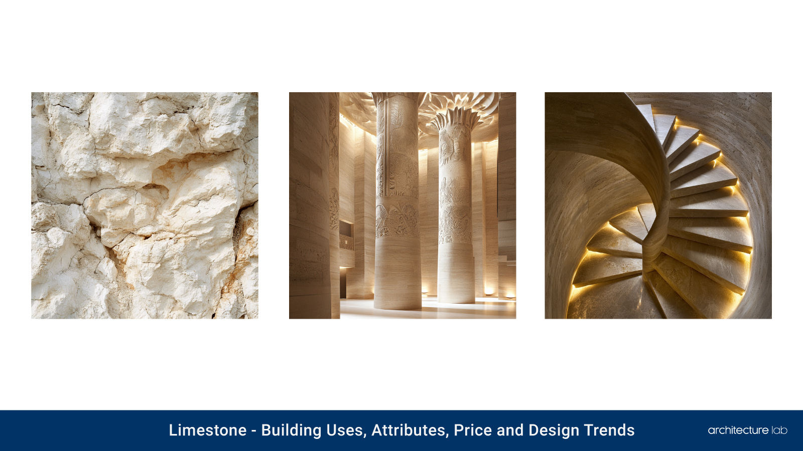 Limestone: building uses, attributes, price and design trends