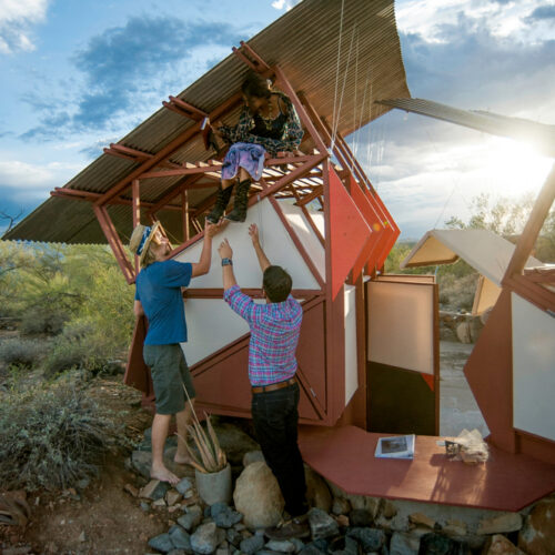 Frank Lloyd Wright Architecture School Students Build 'Survival Cabins' at Taliesin West