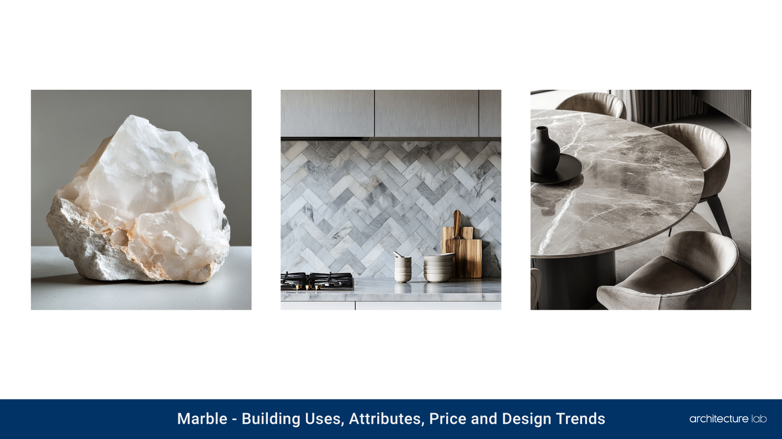 Marble: building uses, attributes, price and design trends