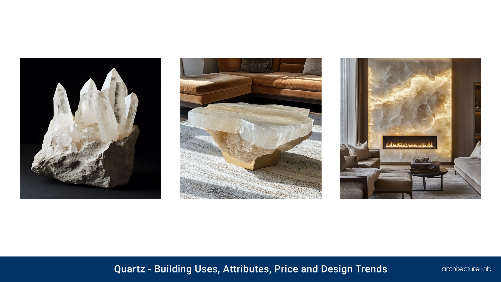 Quartz: building uses, attributes, price and design trends