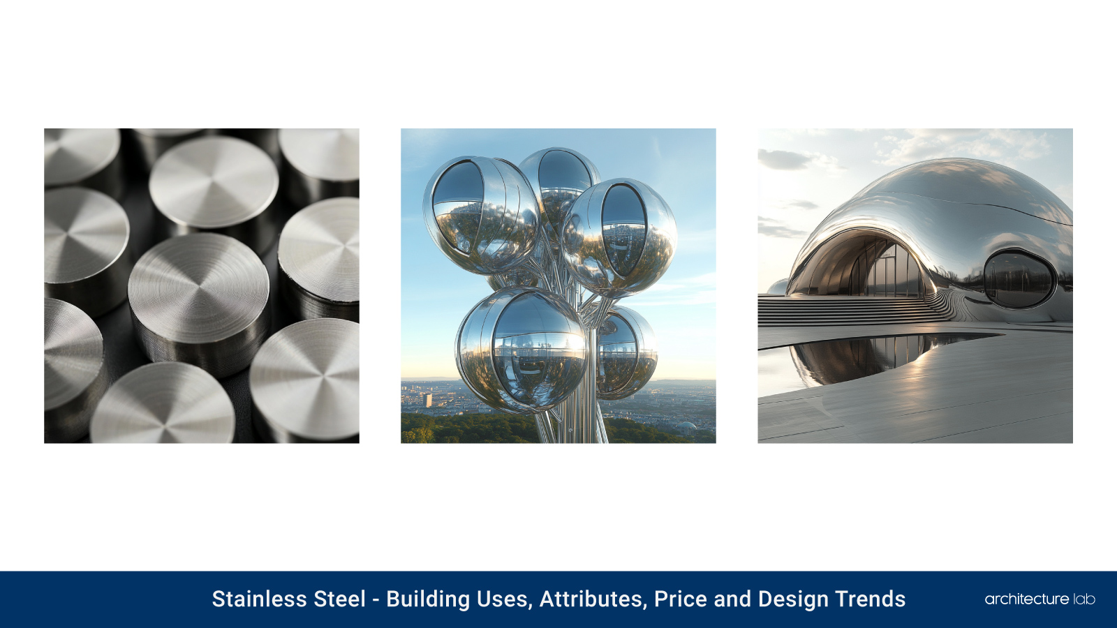 Stainless steel: building uses, attributes, price and design trends