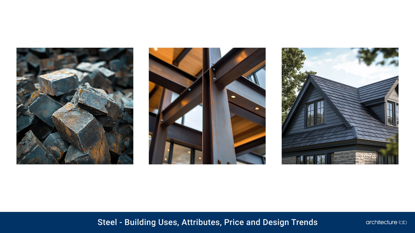 Steel: building uses, attributes, price and design trends