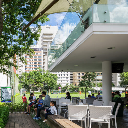 Bar futebol clube pinheiros / bacco arquitetos associados