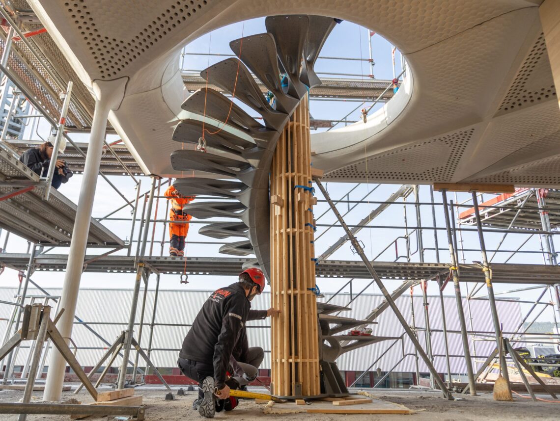 Eth zurich unveils fabrication process for lightweight, reusable concrete staircase