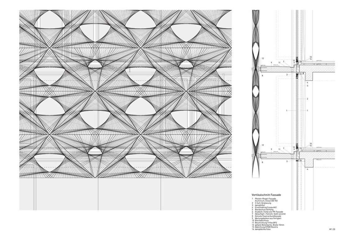 Wrapped in a robotically woven facade, texoversum university building opens in germany