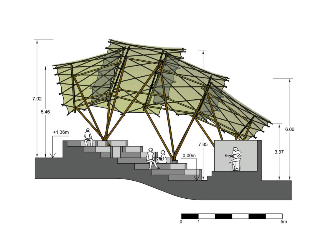 Bamboo Amphitheater Space Structure / Bambutec Design