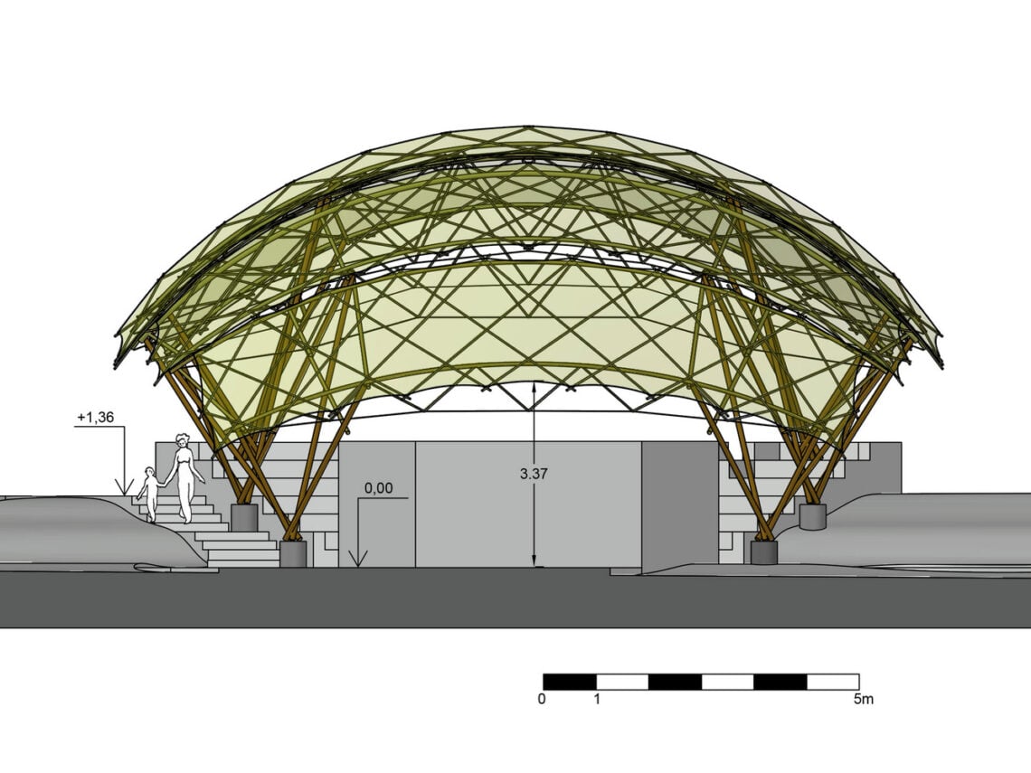 Bamboo Amphitheater Space Structure / Bambutec Design