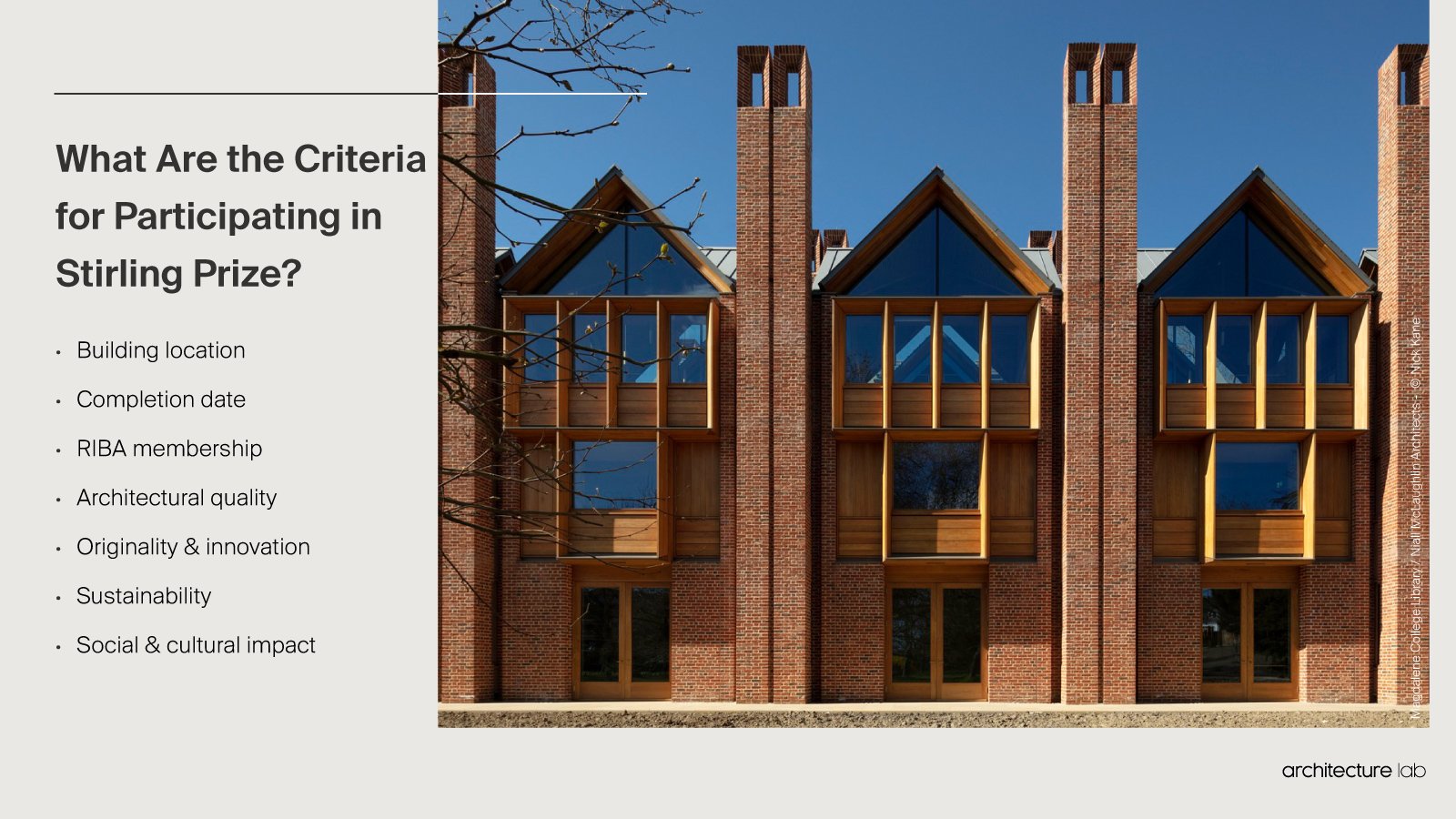 What Are the Criteria for Participating in the Stirling Prize?