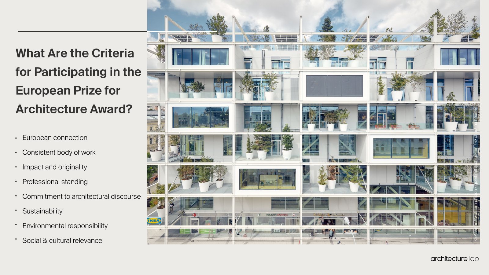 What Are the Criteria for Participating in the European Prize for Architecture Award?